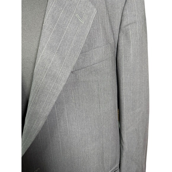 Mani By Giorgio Armani Blazer Mens 44R Grey Pinstripe‎ Wool Suit Jacket Italy - Picture 3 of 7